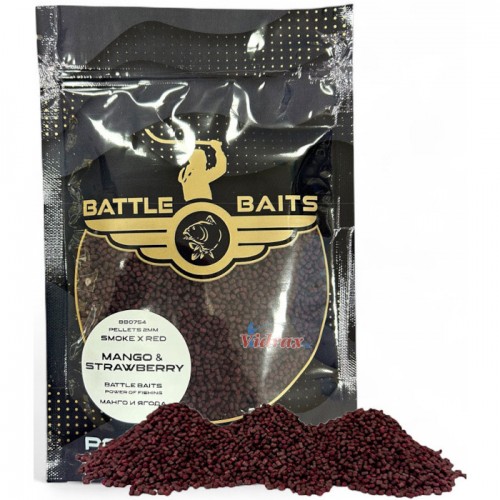 Пушещи Пелети Smoke X Red 2 мм Mango & Strawberry (манго и ягода) BB0754 - Battle Baits